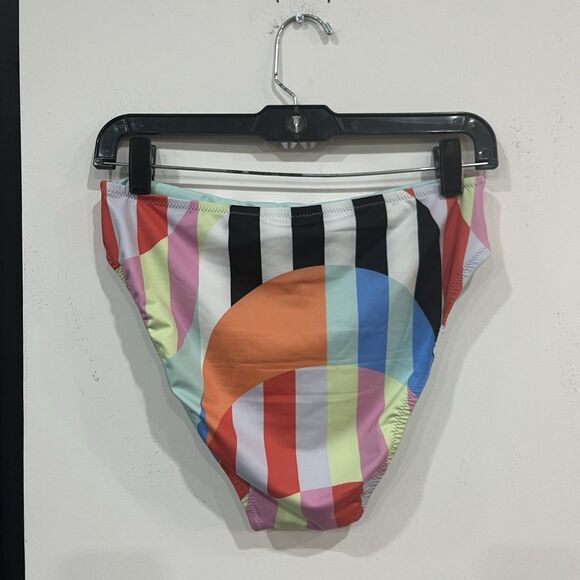 NWT Sanctuary Multicolor High Rise Bikini Swim Bottoms Size Medium - Picture 3 of 4